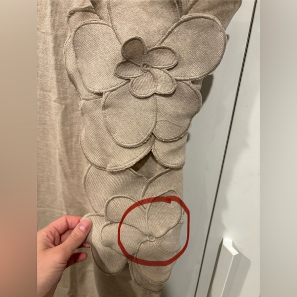 WORN ONCE - LULUS Unique Blooms Beige Applique Floral Sweater Knit Maxi Dress - Picture 11 of 14